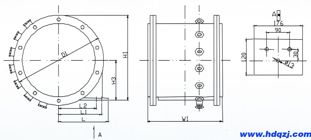 BDK61隔爆type电气控制箱外形安装尺寸图