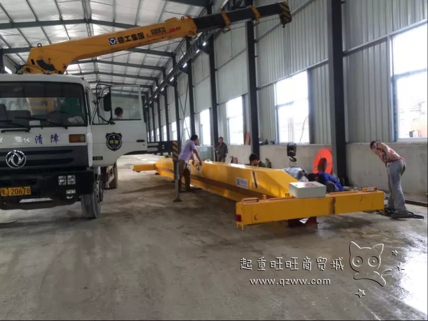 Installation process picture of electric single beam crane