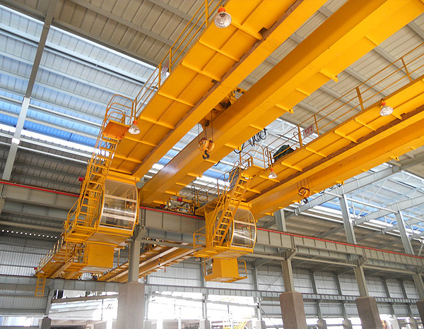 Installation of Small Double Beam Bridge Crane in Steel Structure Workshop