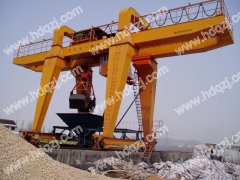 MZType double beam grab bucket gantry crane|Grab bucket double beam gantry crane