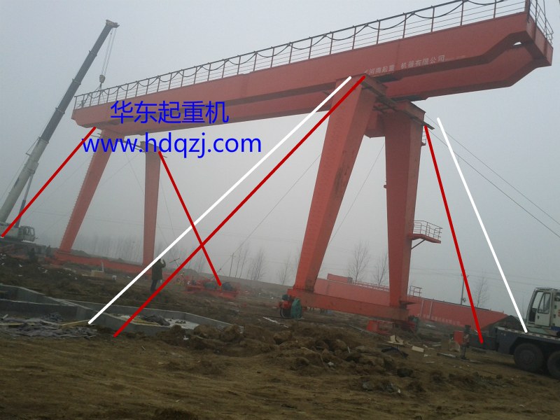 Gantry crane缆风绳固定方式