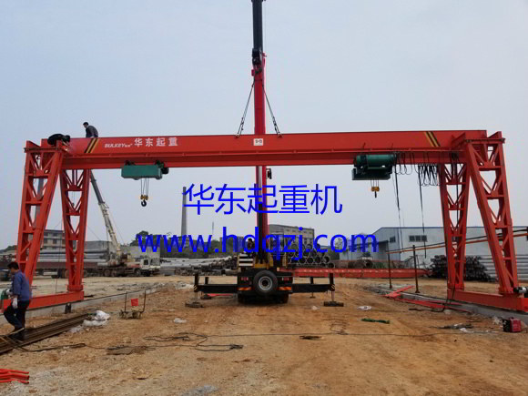 MHEType double hoist gantry crane|MHEType double hook gantry crane