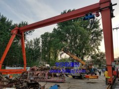MHType electromagnetic suction cup gantry crane|MHType recycling scrap iron and steel yard gantry crane