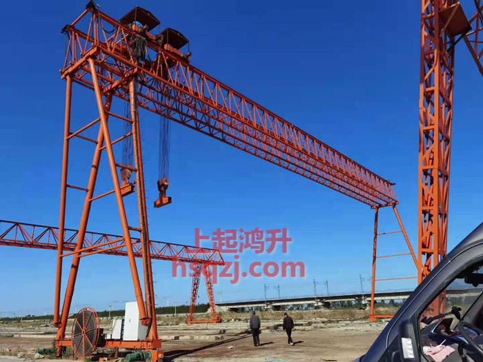 40+40Rental of ton double hook beam lifting machine|Rental of double trolley gantry crane